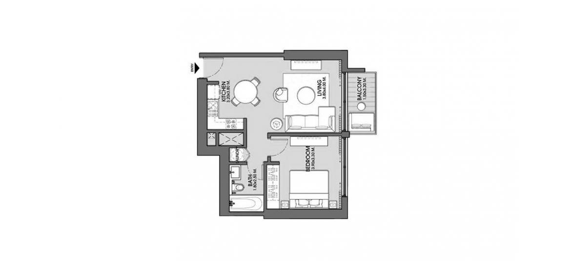 Планировка «ACT ONE | ACT TWO TOWERS 1BR 62SQM» 1 спальня в ЖК ACT ONE | ACT TWO TOWERS