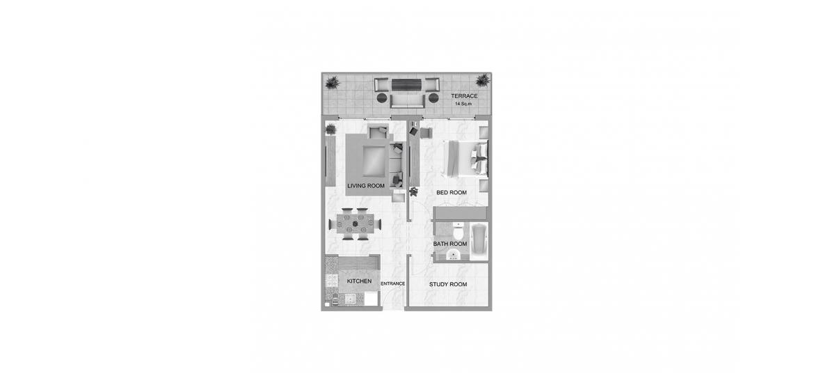 Планировка «81SQM» 2 комнаты в ЖК MAG 318