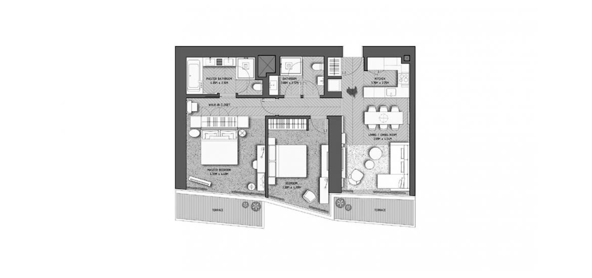 Floor plan «THE ADDRESS RESIDENCES DUBAI OPERA 2BR 115SQM», 2 bedrooms in THE ADDRESS RESIDENCES DUBAI OPERA