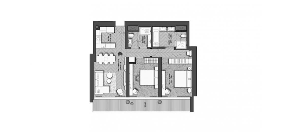 Floor plan «THE ADDRESS RESIDENCES DUBAI OPERA 2BR 117SQM», 2 bedrooms in THE ADDRESS RESIDENCES DUBAI OPERA
