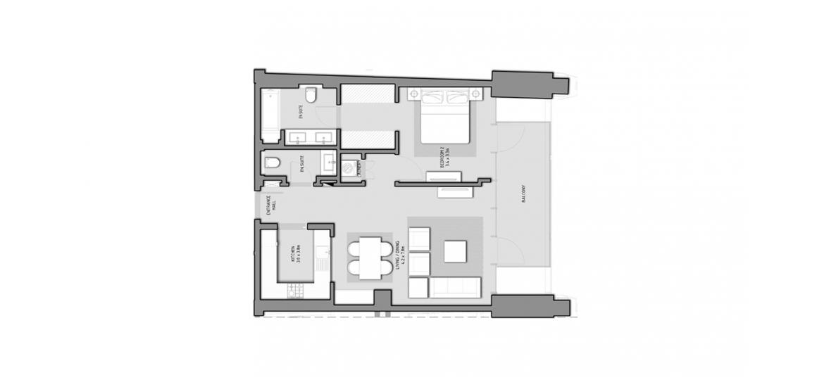 Floor plan «BLVD HEIGHTS 1BR 86SQM», 1 bedroom in BLVD HEIGHTS