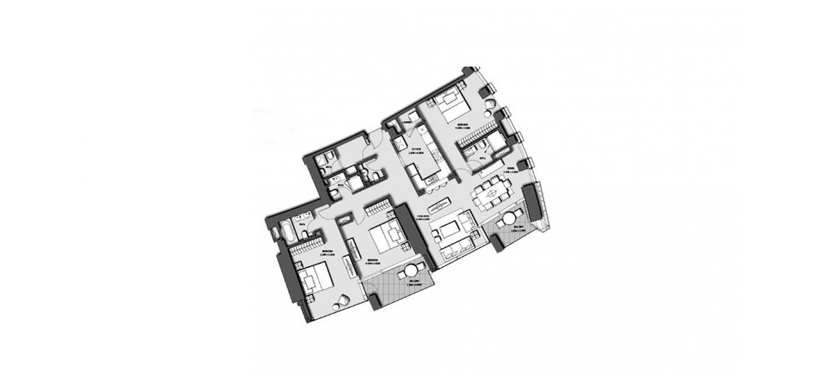 Floor plan «BURJ VISTA 3BR 178SQM», 3 bedrooms in BURJ VISTA